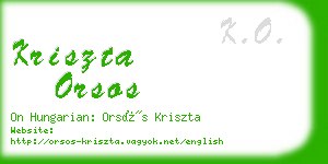 kriszta orsos business card